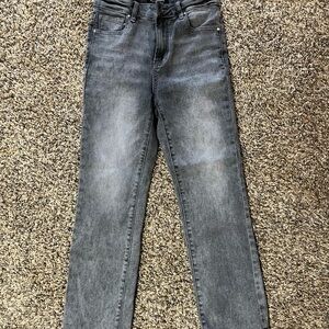 Women's Straight Leg Grey Washed Jeans